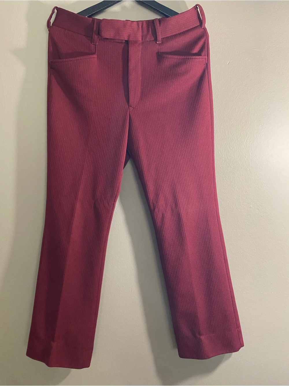Vintage Men's Burgundy Dress Pants
